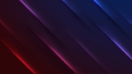 Fototapeta premium Dark blue and red background with glowing lines perfect for tech, abstract, and futuristic design projects, presentations, and digital artwork.