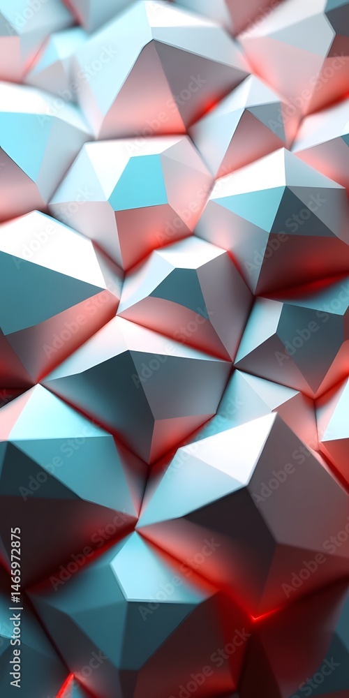 Aufkleber isometric brilliance with glowing shapes, a complex angular design creating dynamic patterns. a mode