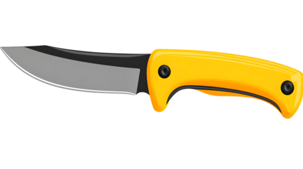 A Bright Yellow-Handled Folding Knife with a Sharp Blade for Outdoor Adventures and Everyday Use