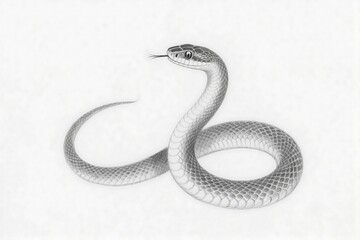 Obraz premium Anaconda snake detailed pencil drawing, perfect for wildlife publications, educational materials, tshirts, and naturethemed designs. Powerful and captivating.