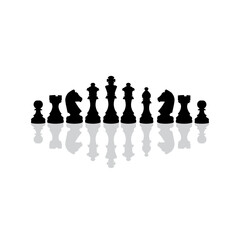 vector illustration of chess pieces in a game