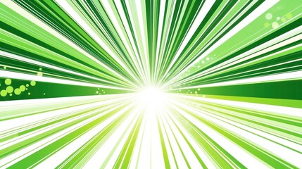 Radiating Green Burst