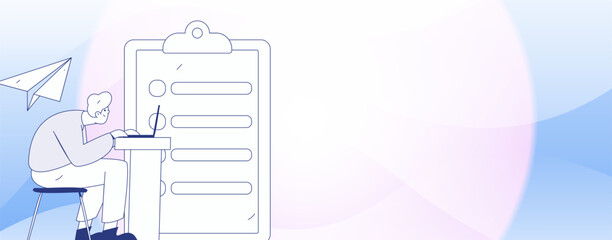 Personnel doing job interview flat vector concept operation hand drawn illustration
