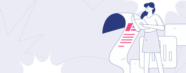 Personnel doing job interview flat vector concept operation hand drawn illustration
