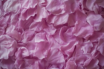 Fototapeta premium Close-up view of many delicate pink rose petals.