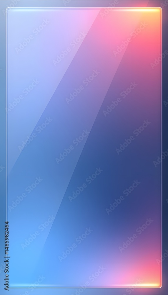 Fototapete Digital Interface Backdrop With Frosted Glass Effect, Translucent User Interface Elements For Modern Websites And Apps. Cool Gradients, And Sharp Edges Provide A Stylish Look. Use In Design Projects.