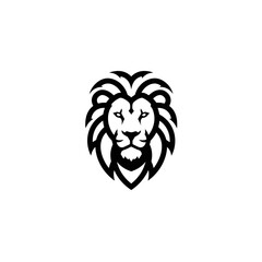 Majestic Lion Head Logo: Bold and Minimalist Design