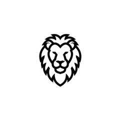 Minimalist Lion Head Logo Design