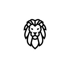 Minimalist Lion Head: Symbol of Strength and Courage
