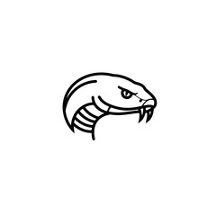 Cobra Head Outline: Striking Serpent Silhouette