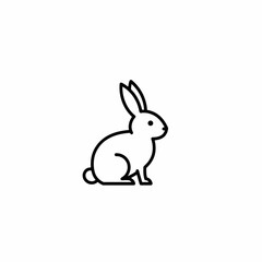 Minimalist Rabbit Line Art: Simple Animal Icon