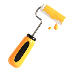 paint roller 3d icon illustration