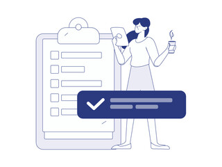 Personnel doing job interview flat vector concept operation hand drawn illustration
