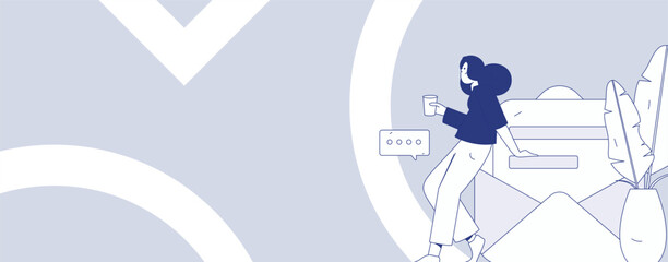 Personnel doing job interview flat vector concept operation hand drawn illustration
