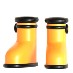 safety boots 3d icon illustration