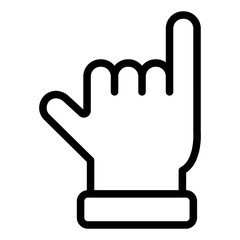 gesture shaka outline icon for hawaii greeting style