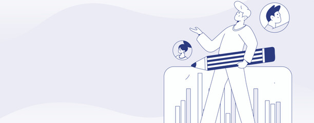 Personnel doing job interview flat vector concept operation hand drawn illustration
