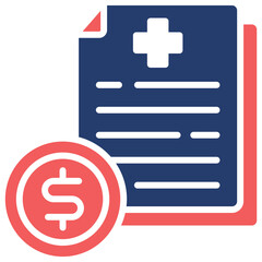 Medical Expense glyph color icon