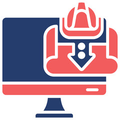 Obraz premium Return Work Plan glyph color icon