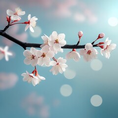 Cherry blossom branch springtime nature