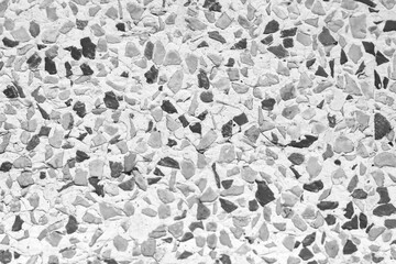 Terrazzo black white grey patterns on floor background