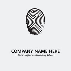Fingerprint logo company design vector illustration