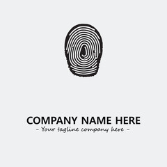 Fingerprint logo company design vector illustration