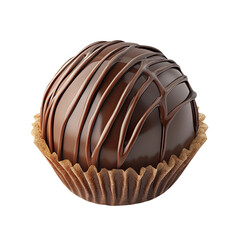 Dark chocolate truffle in paper cup