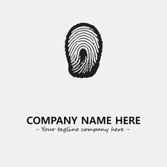 Fingerprint logo company design vector illustration