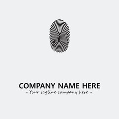 Naklejka premium Fingerprint logo company design vector illustration