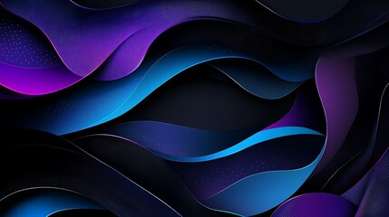 Fototapeta premium Abstract wavy shapes in dark hues