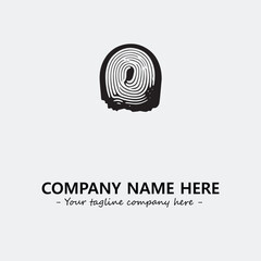 Fingerprint logo company design vector illustration