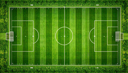 Aerial view of a football pitch, background or wallpaper, fifa club world cup day