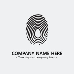Fingerprint logo company design vector illustration