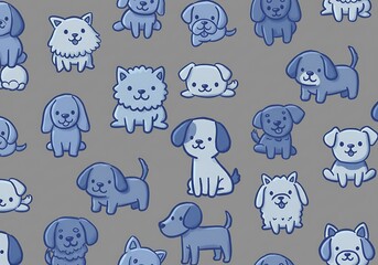 Fototapeta premium A Pack of Blues