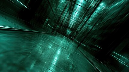 Abstract cyan matrix overlay digital space warp speed glowing te