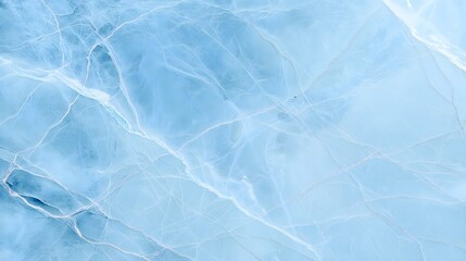 Obraz premium Light Sky Blue Marble Texture with Silver Veins High-Resolution Background Image
