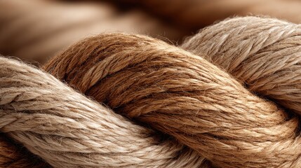 Fototapeta premium Textured Undyed Jute Fiber Strands Interwoven in a Wave-Like Pattern Showcasing Sustainable Fiber Art for Eco-Conscious Design Enthusiasts