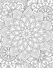 Flower Adult Coloring Books cover Pages