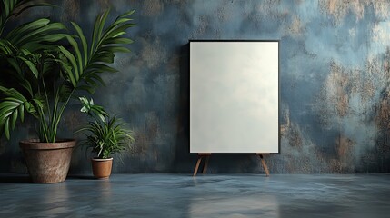 8x10" Art Canvas Mock-Up in landscape orientation for art and design presentations