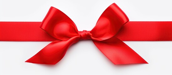Red Satin Bow with Ribbon