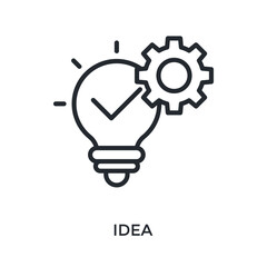 Idea Icon Outline Style. Vector Illustration For Graphic Design