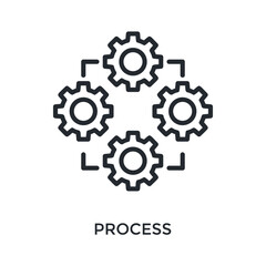 Process Icon Outline Style. Vector Illustration For Graphic Design