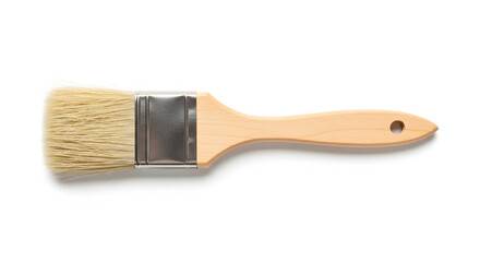 Natural Bristle Paint Brush Isolated on White Background