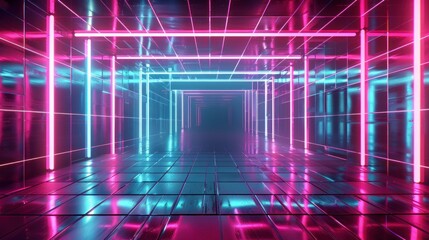 Neon Lights Corridor