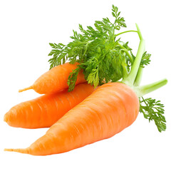 Fresh carrot PNG cutout isolated on white and transparent background. cut-out, carrot, food, root, vegetable, dieting, ingredient, isolated, salad, white, leaf, nature, orange, background, fresh,