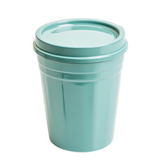 Obraz premium Teal reusable coffee cup