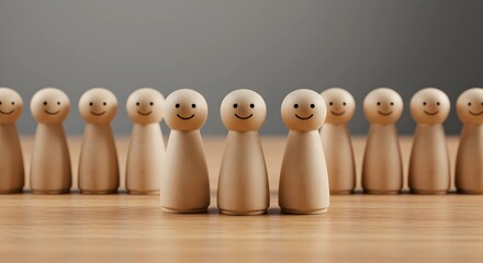 Wooden Figure with Smile