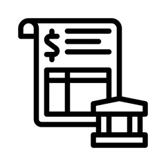bank statement line icon