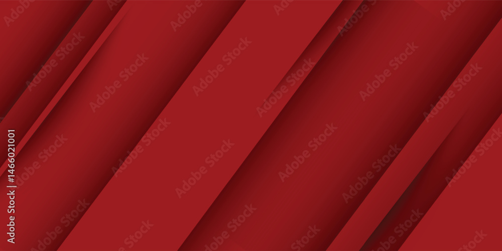 Poster red line with white architecture futuristic background minimal concept vector abstract illustration 